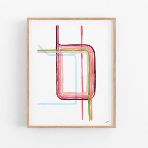 Chicago Loop Art, Chicago Loop Poster, Chicago Art Print, Chicago Map Print, Minimalist Art, Abstract Art Print, Gouache Art