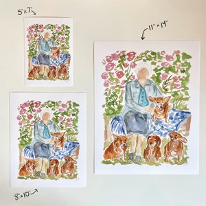 The Queen and Her Corgis Print, Queen Elizabeth Art, Queen Elizabeth Corgi Print, Monarchy Print, Royal Family, Rest In Peace Queen image 4