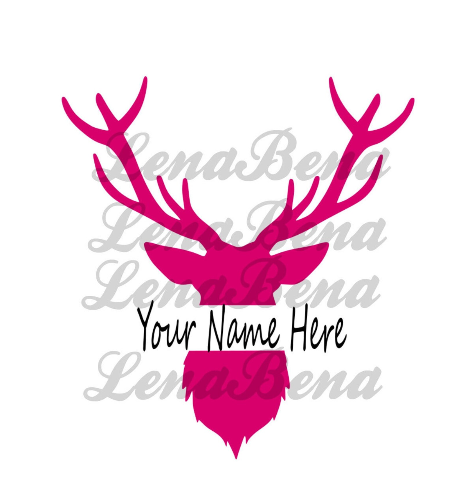 Deer Monogram SVG PNG JPG Digital File Great for Use on | Etsy