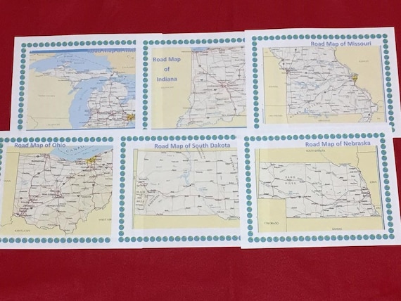 Us Midwest Region Maps Flag Data And Geography Lessons 12 Etsy