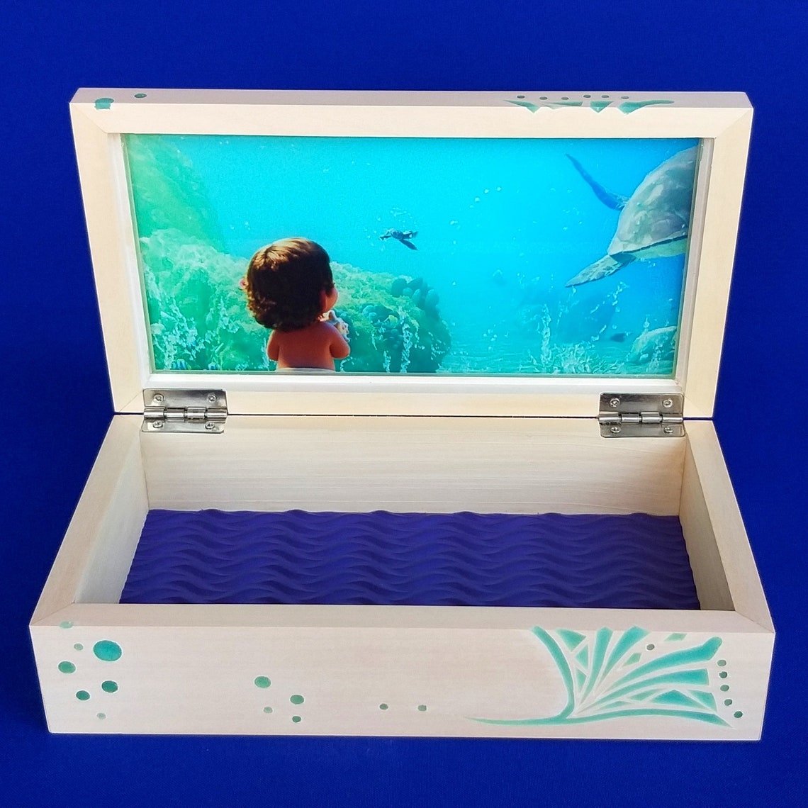 Wooden Jewelry Box MOANA. Еxclusive design money box. Etsy