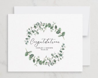 Custom Wedding Card, Personalized Wedding Card, Wedding Day Congratulations, Wedding Keepsake, Wedding Card with Names, Folded A2 Card