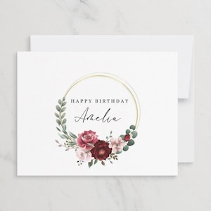 Custom Birthday Card, Personalized Birthday Card, Birthday Card, Birthday Card With Name, Folded A2 Card