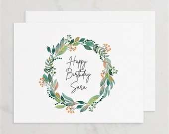 Custom Birthday Card, Personalized Birthday Card, Birthday Card, Birthday Card With Name, Folded A2 Card