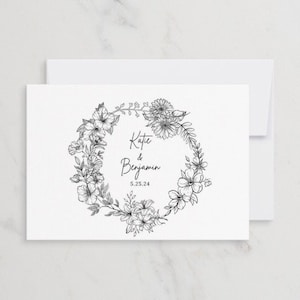 Custom Wedding Card, Personalized Wedding Card, Wedding Day Congratulations, Wedding Keepsake, Wedding Card with Names, Folded A2 Card