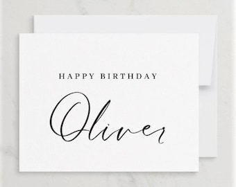 Custom Birthday Card, Personalized Birthday Card, Birthday Card, Birthday Card With Name, Folded A2 Card