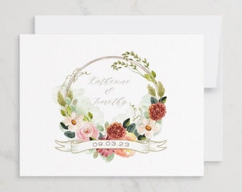 Custom Wedding Card, Personalized Wedding Card, Wedding Day Congratulations, Wedding Keepsake, Wedding Card with Names, Folded A2 Card