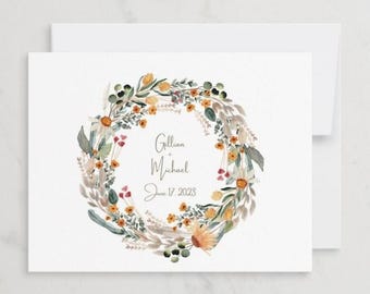 Custom Wedding Card, Personalized Wedding Card, Wedding Day Congratulations, Wedding Keepsake, Wedding Card with Names, Folded A2 Card