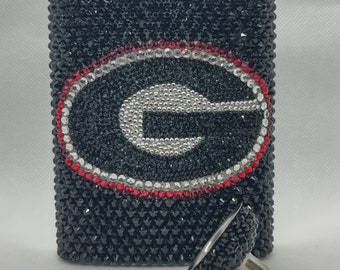 University of Georgia/ UGA Rhinestoned Flask