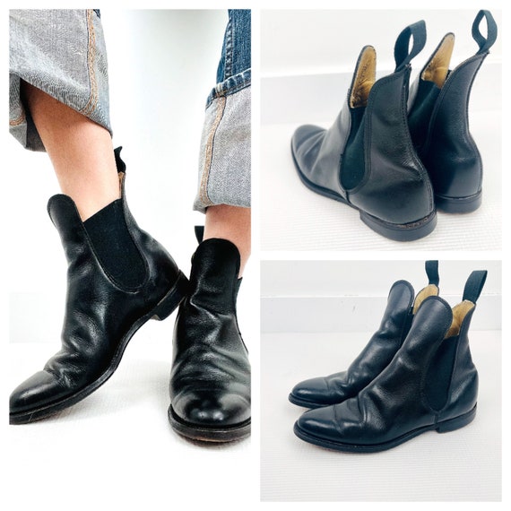 Vintage Blake Stitched Black Leather 