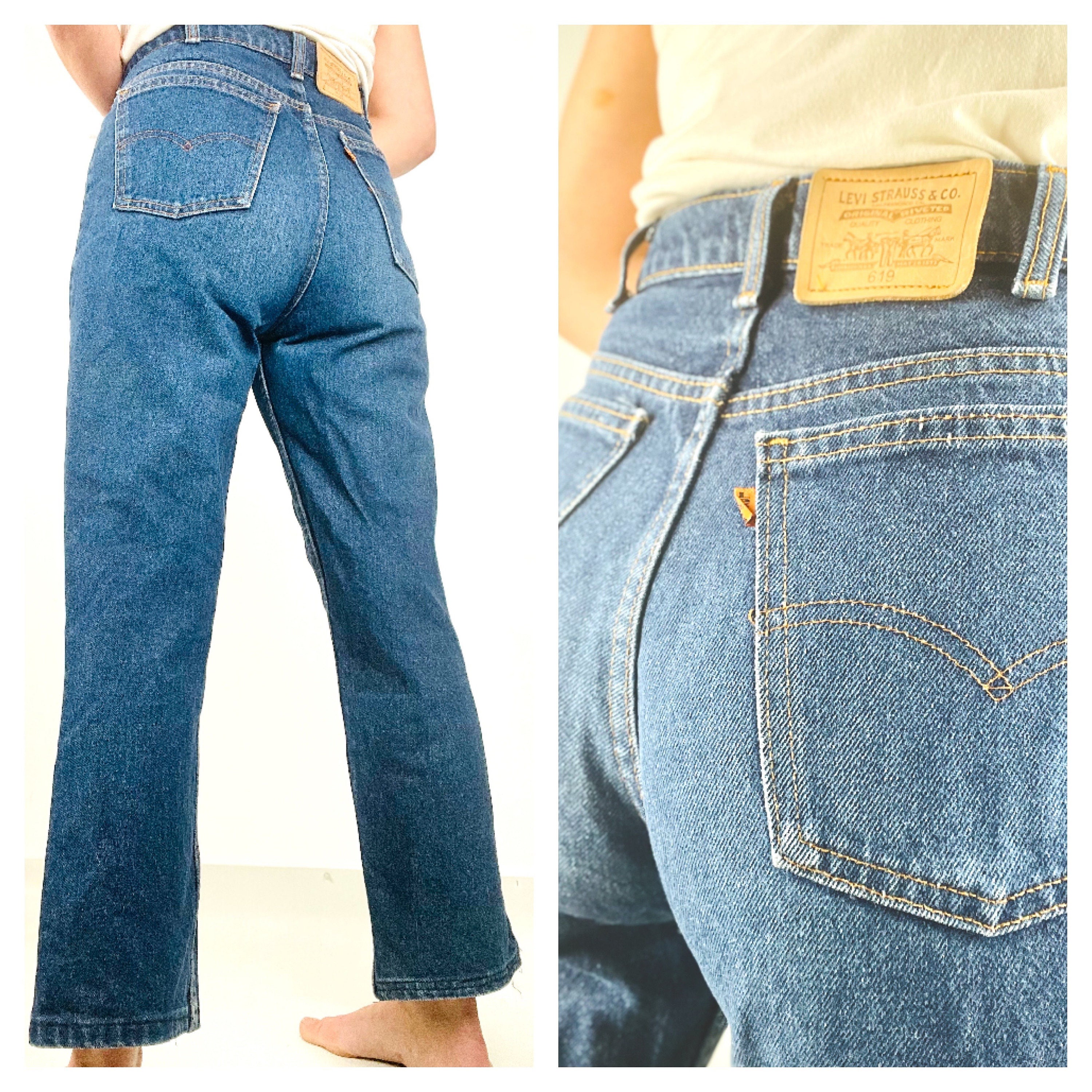 Vintage orange tag Levis 619 made in Canada denim mom jeans Etsy
