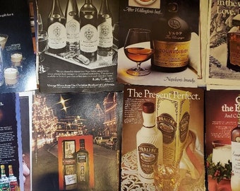 1970s Magazine Boozy Ads 'Let's Have a Toast' Alcohol Booze Ads for Junk Journal, Scrapbook, Framing, Art+ Pop Groovy Style