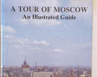 Vinyl VINTAGE Book Cover A Tour of Moscow - from USSR before the walls came down (Empty) for Junk Journal, Scrapbook, Albums, Upcycle