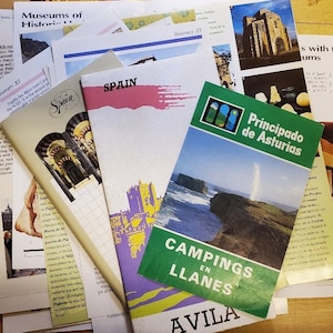 1980s Spanish Travel Ephemera+ Junk Journal Unique Craft Packets
