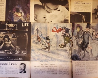 1960s LIFE Magazine Editorial Content Illustrations Pictorial Pages for Junk Journal Scrapbook Art+ Pop Groovy Style