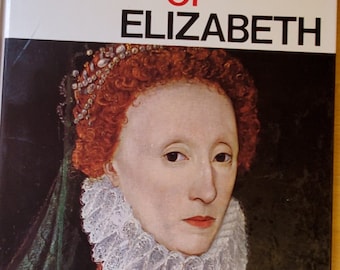 Vinyl Book Cover Life & Times of ELIZABETH Portraits of Greatness Series (Empty) for Junk Journal, Scrapbook, Albums, Upcycle