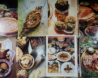 1980s Editorial Food Photography for Junk Journal, Scrapbook, Framing, Art+ Decadent Decade