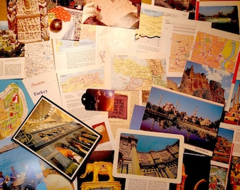 Vintage TURKISH Travel Ephemera Unique Craft Packets 1960s-80s - Use to Design, Decorate, Create, Memorialize