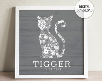 Personalized Cat Art Etsy