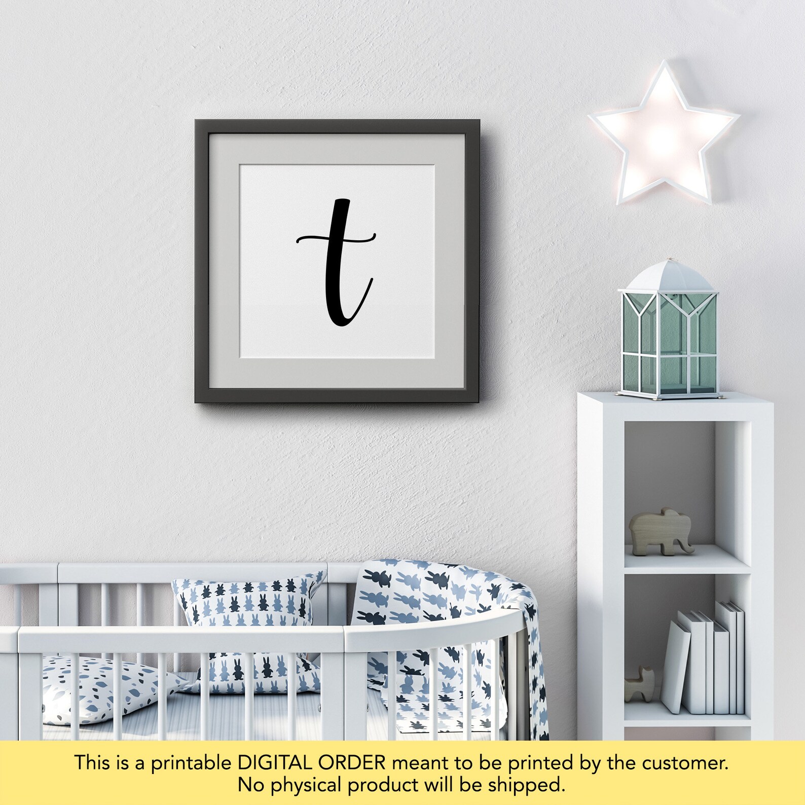 Letter T Wall Decor Letter T Print Printable Letter T Etsy