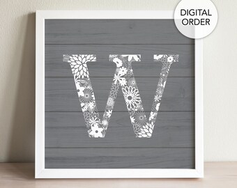 Letter W Wall Art - Etsy