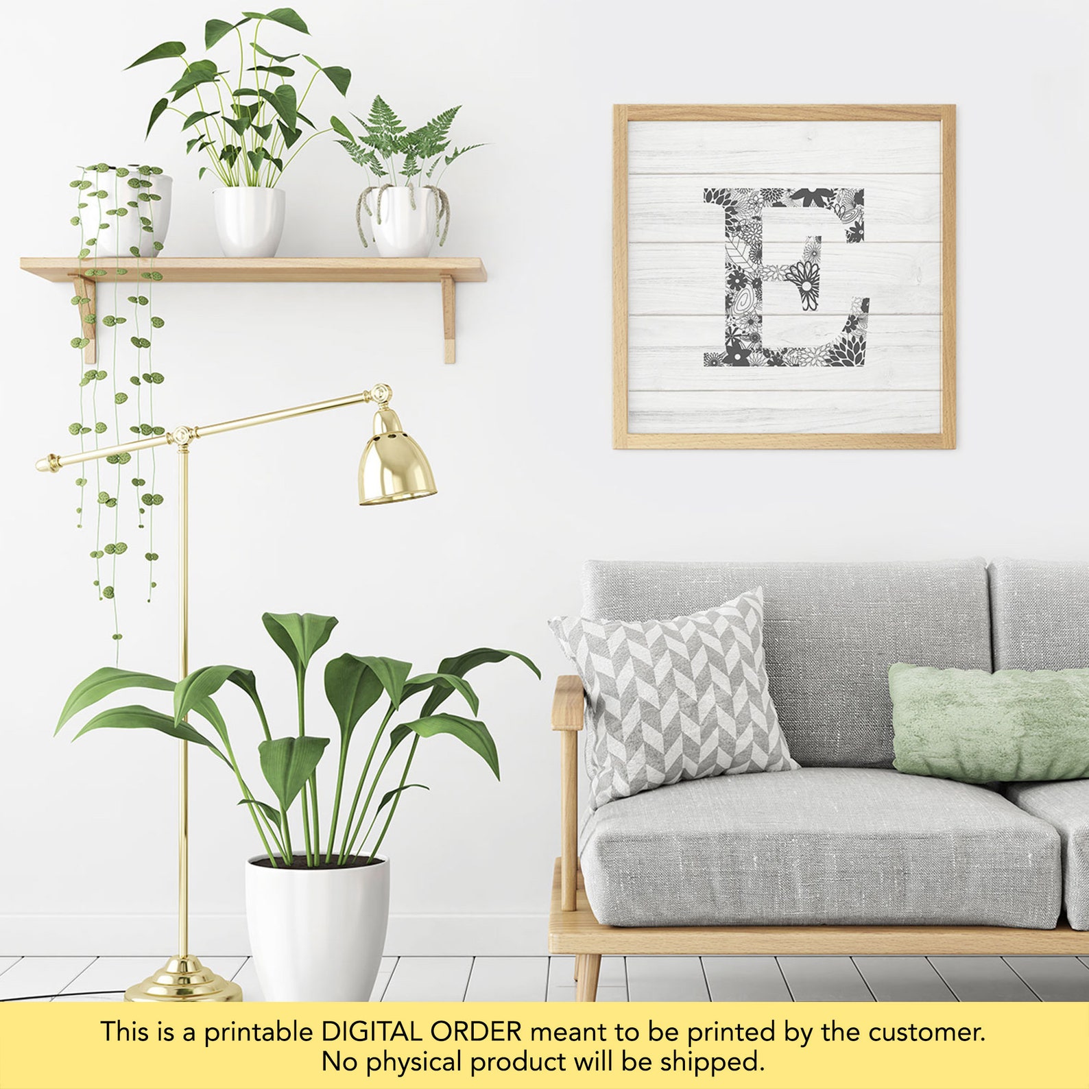 Letter E Wall Decor Letter E Print Printable Letter E Wood Etsy