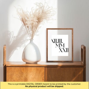 Roman Numeral Sign, Roman Numeral Print, Wedding Date Gift, Anniversary
