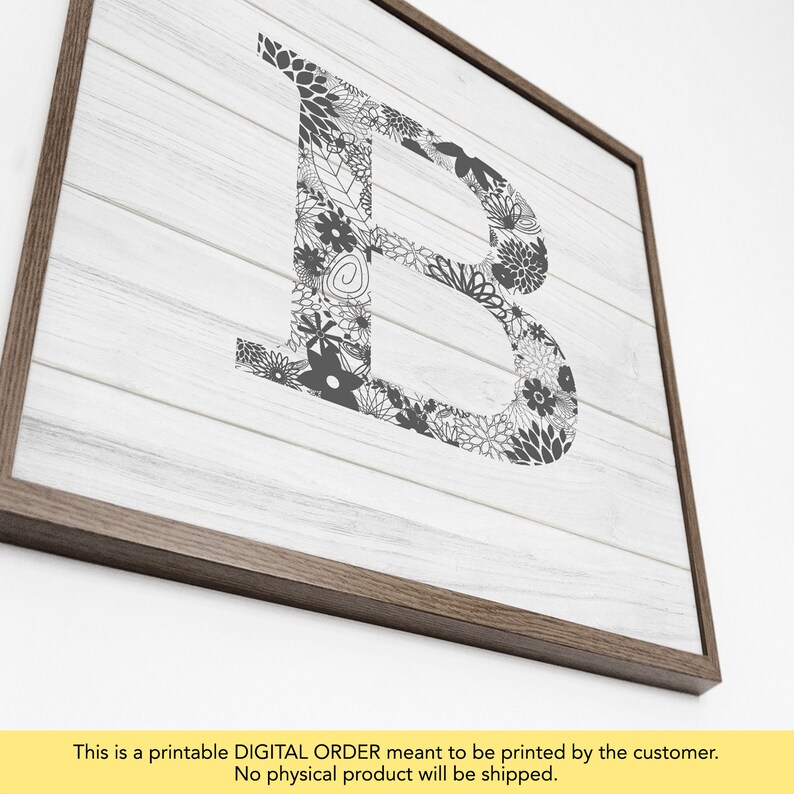 Letter B Wall Decor Letter B Letter B Print Letter B Etsy