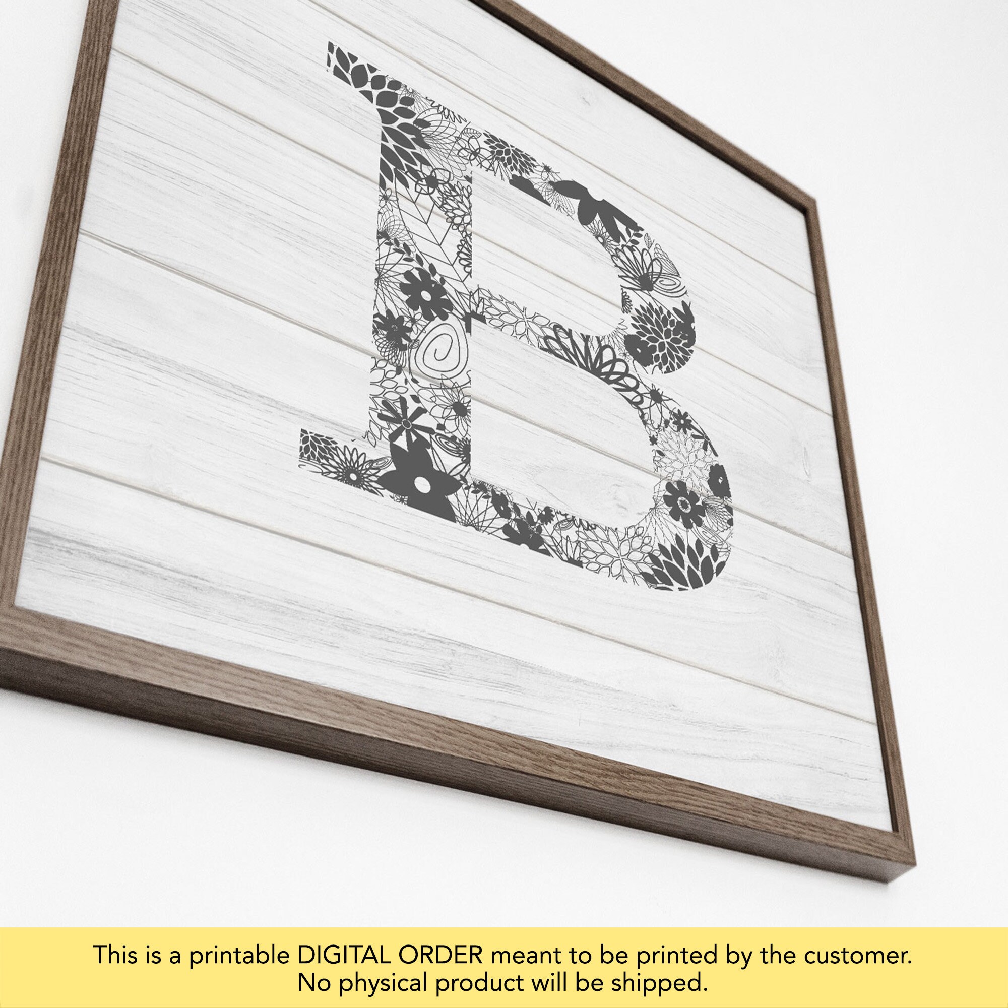 Letter B Wall Decor Letter B Letter B Print Letter B Etsy Canada