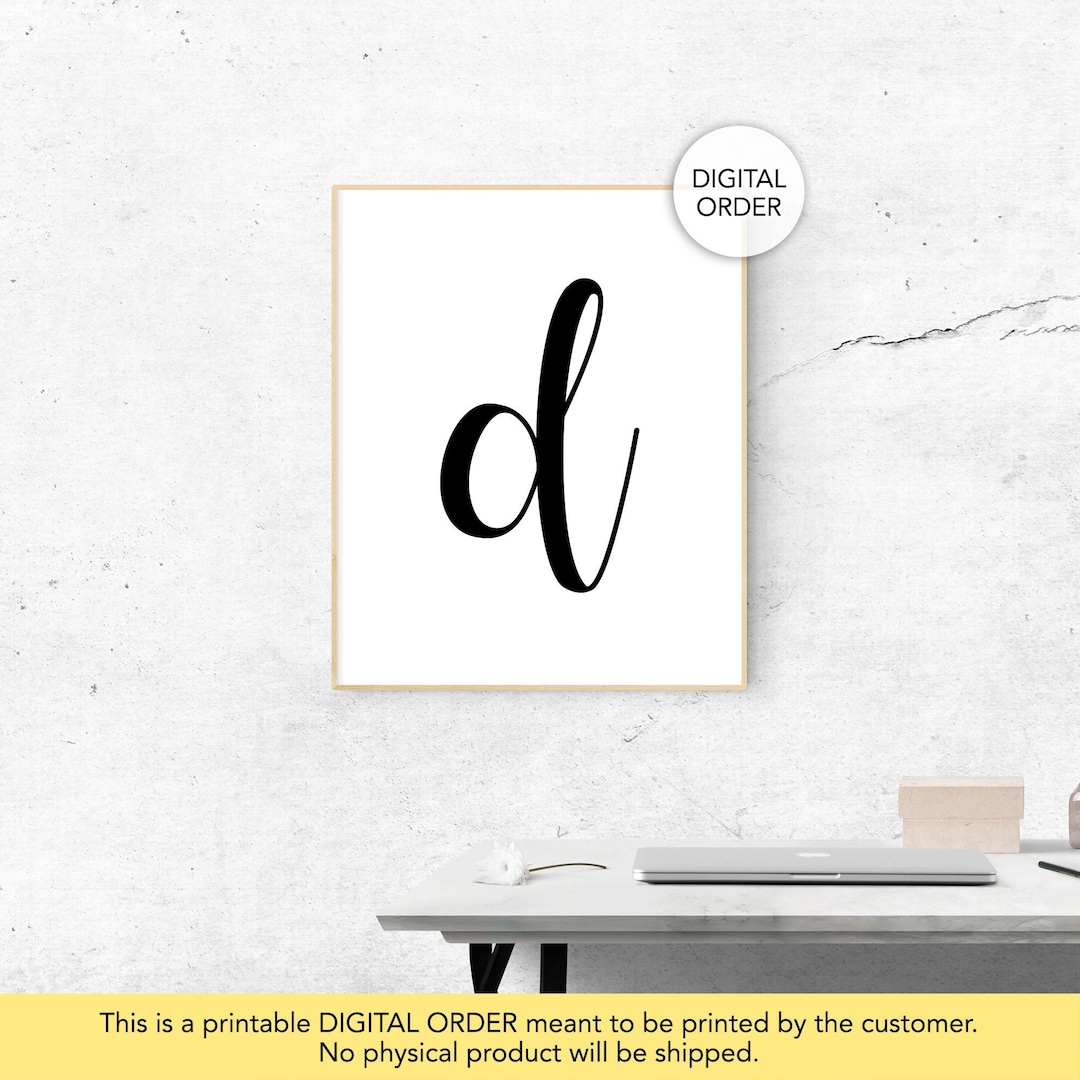 Printable Letter D Letter Wall Decor Printable Letter D Etsy
