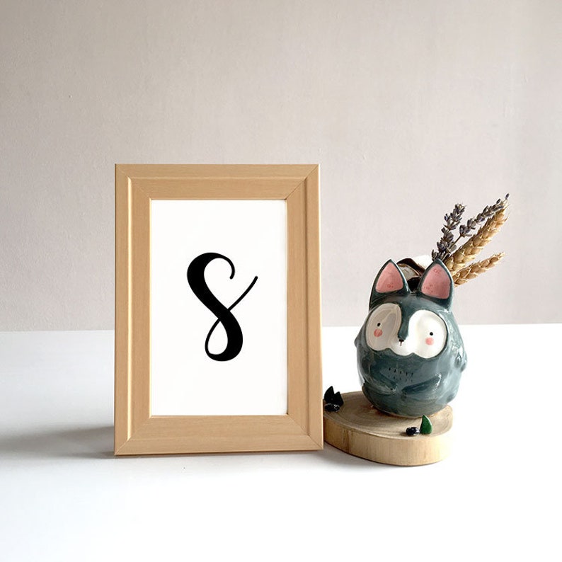 Letter S Wall Decor Letter S Print Letter S Initial Wall | Etsy