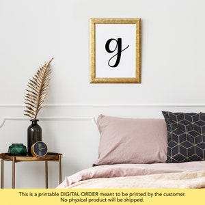 Letter G Wall Decor, Letter G Poster, Letter G Printable, Initial Wall ...