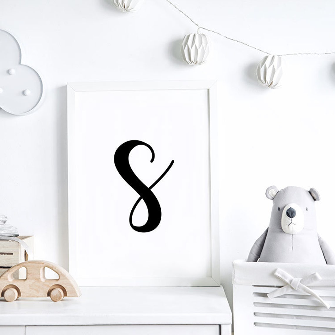 Letter S Wall Decor Letter S Print Letter S Initial Wall | Etsy