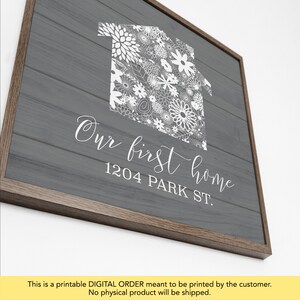 Our First Home Sign New House Printable New Home Address - Etsy