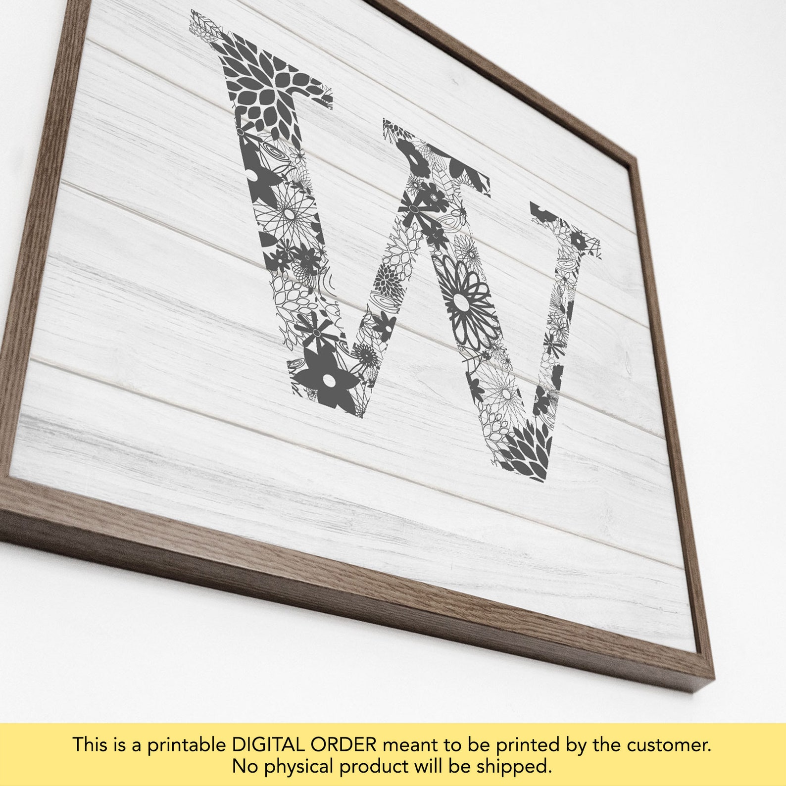 Letter W, Letter W Wall Decor, Letter W Print, Printable Letter W, W ...