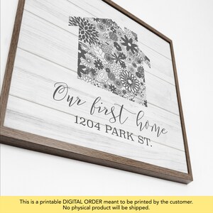 Our First Home Sign New House Printable New Home Address - Etsy