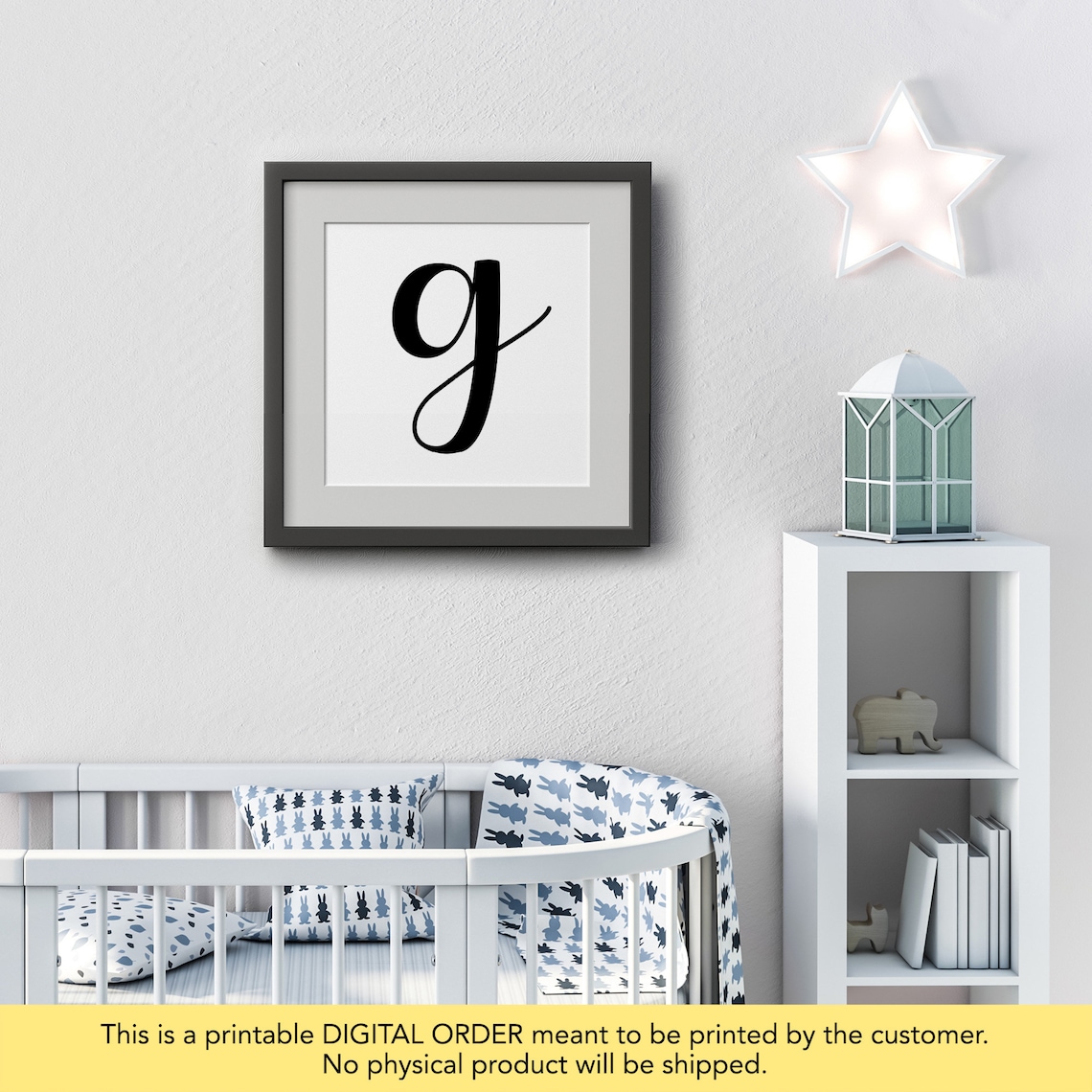 Letter G Wall Decor Letter G Poster Letter G Printable Etsy