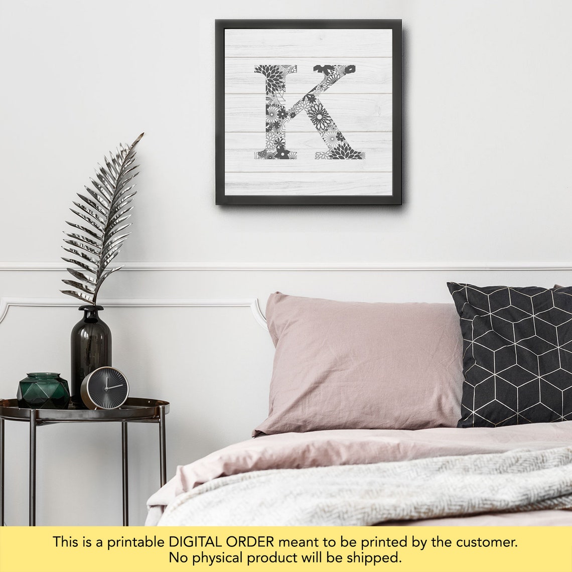 Letter K Wall Decor Letter K Printable K Wall Decor Letters Etsy