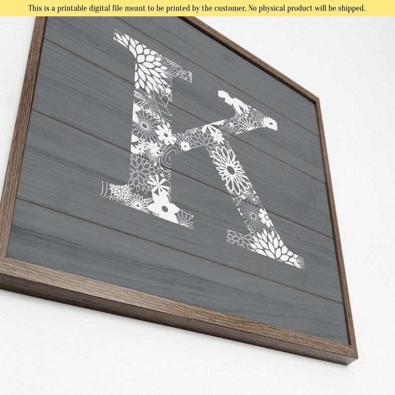 Letter K Wall Decor Letter K Printable K Wall Decor Letters Etsy