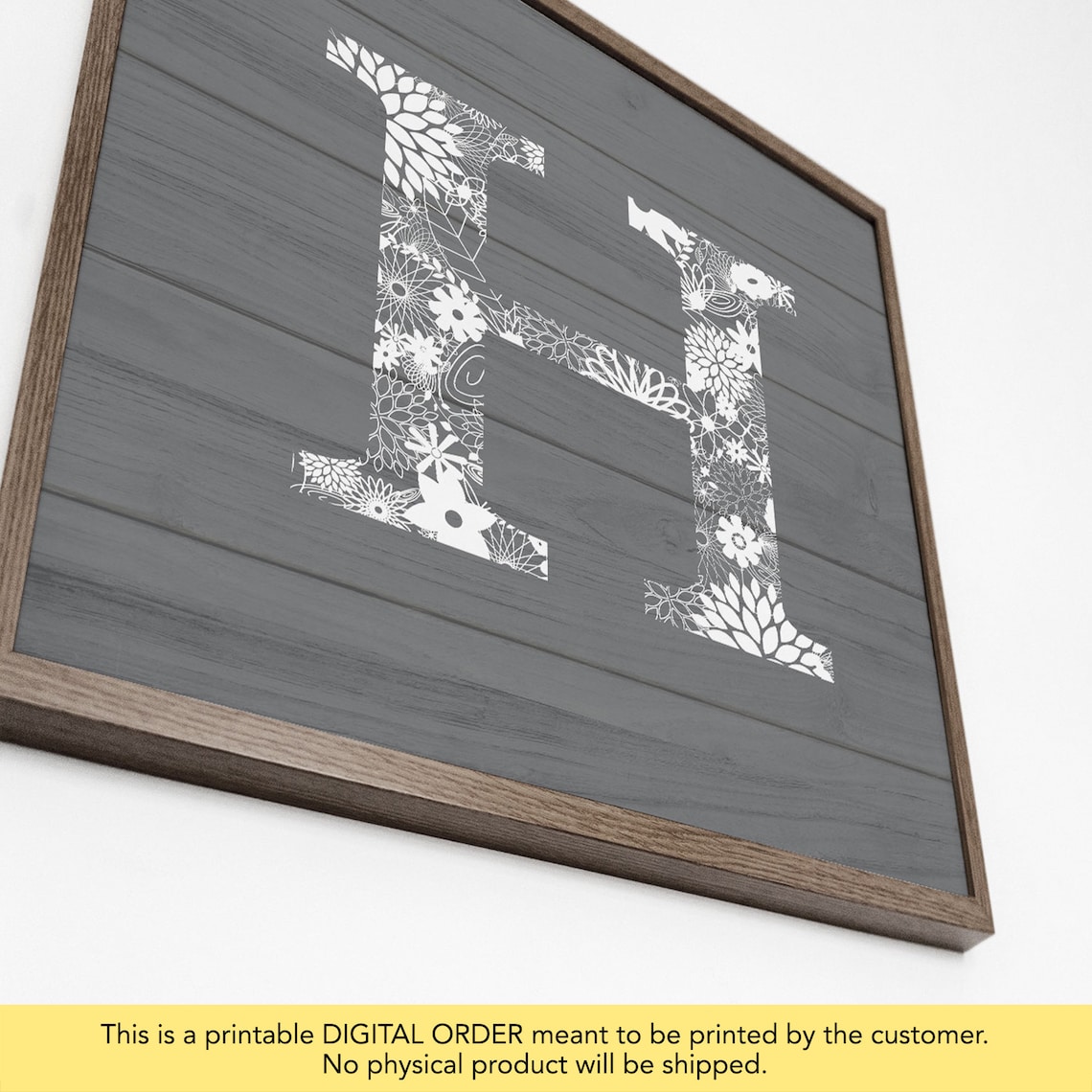 Letter H Wall Decor Letter H for Wall Printable Letter H Etsy Israel