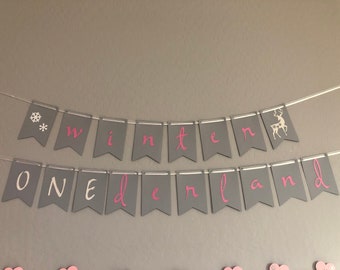 Winter Onederland Balloon Banner Winter 1st Birthday First Birthday ...