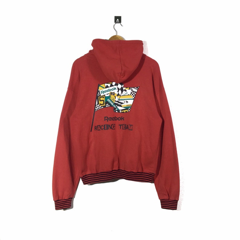 red reebok hoodie