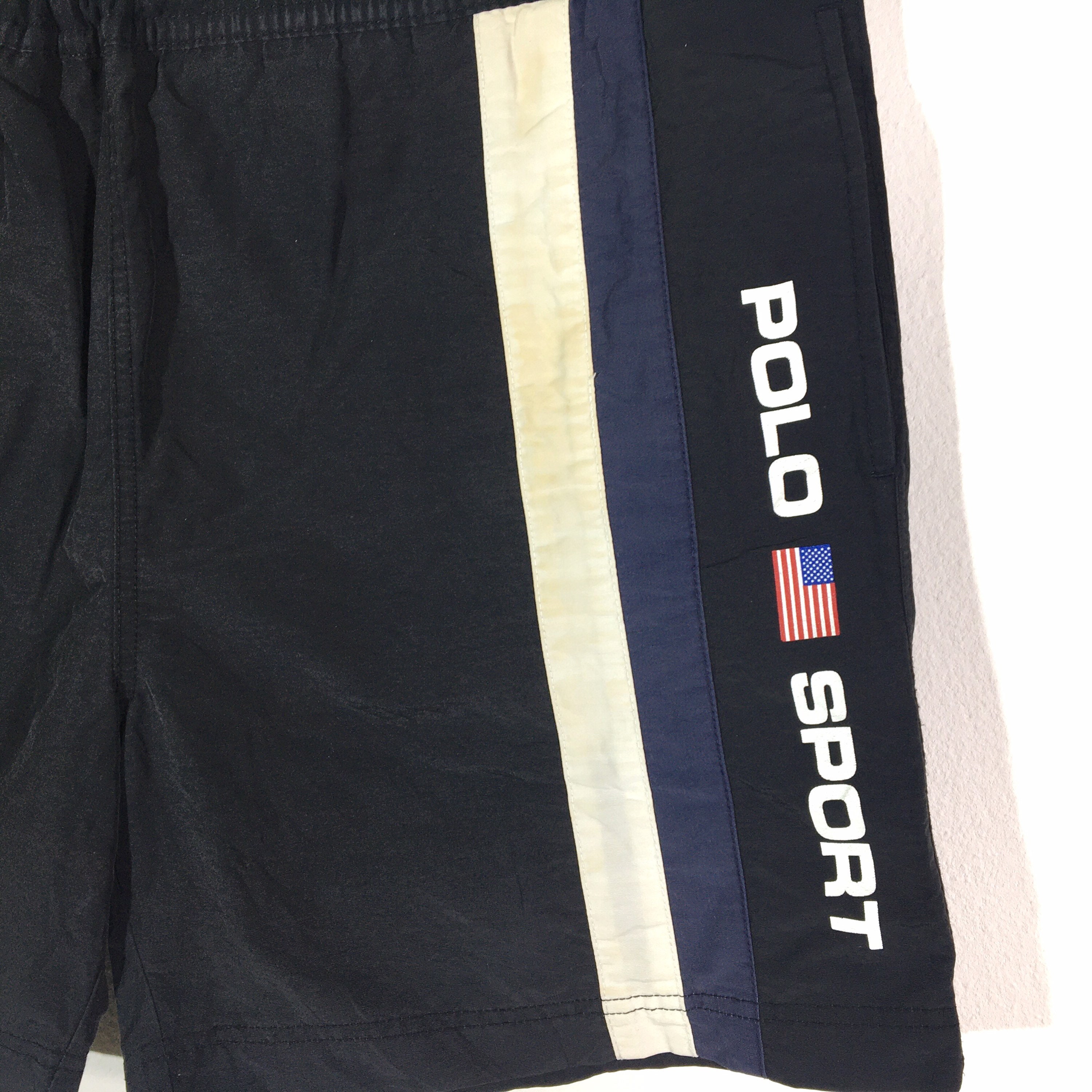 Vintage Black Polo Sport Ralph Lauren Sport Jogger Short Pants | Etsy