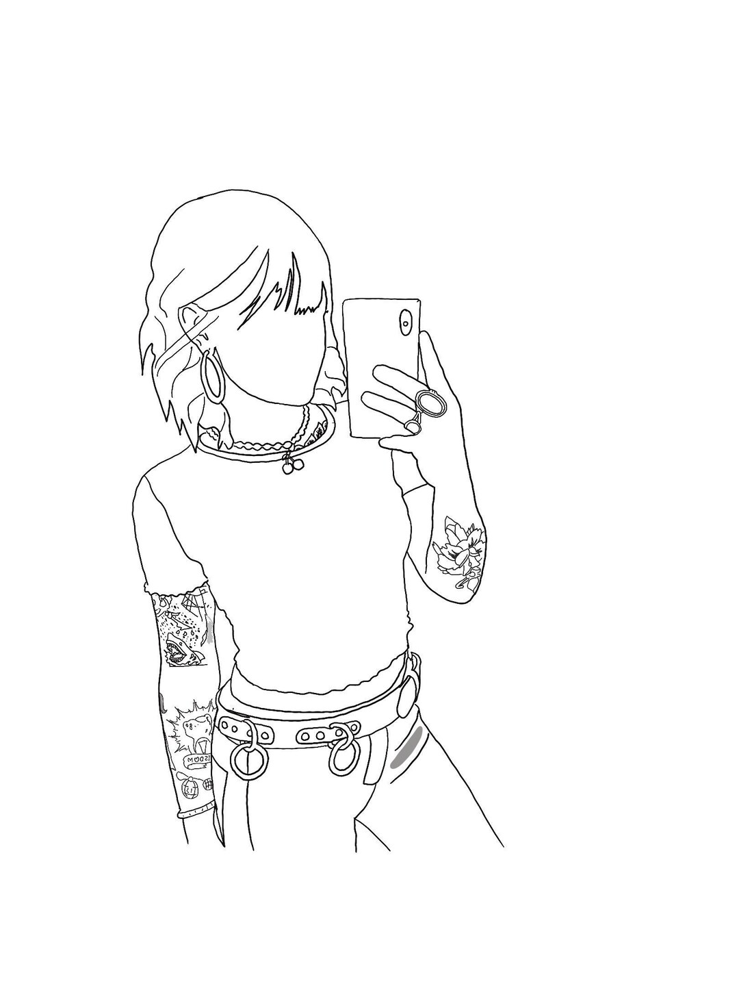 Custom Coloring Sheet Custom Person Outline Coloring Book Color Sheet ...