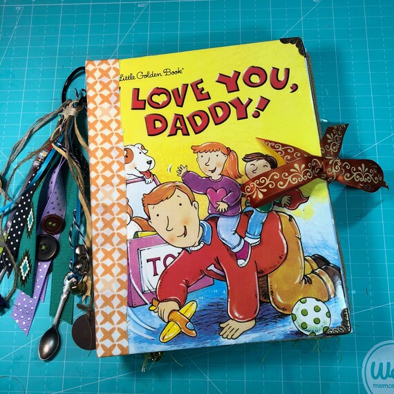 Little Golden Book Junk Journal I Love You Daddy Record Etsy