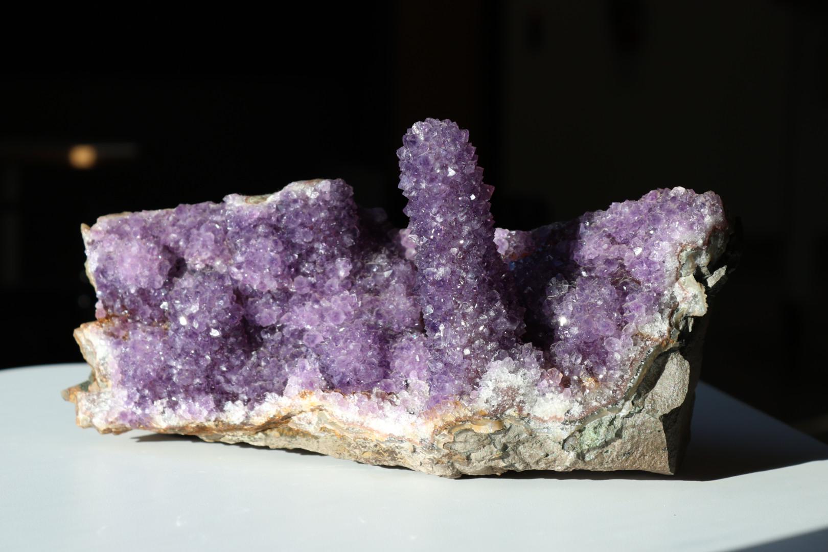 AAA Uruguayan Amethyst Cluster with Stalactite Flower & Druzy Crystal
