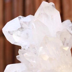 AAA Quality Clear Quartz Cluster in Stand, large natural clear Quartz crystal Cluster, raw Quartz Cluster, crystal sculpture
