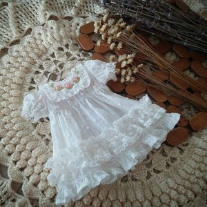 Blythe Two Piece Set, Blythe Vintage Dress, Blythe white Dress, Neo Blythe Clothes,Blythe Headband, blythe bonnet ,blythe dress, handmade