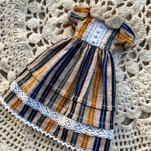 blythe Doll striped Dress,blythe dress, very elegant blythe dress, Blythe Clothes,  Pullip clothes , blythe outfit , Pullip outfit, handmade