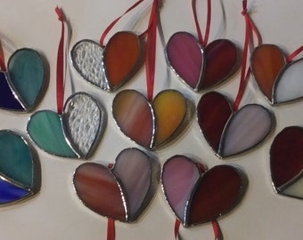 Stained glass hearts